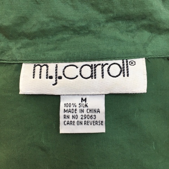 SOLD : Vintage 90s Silk Western Fringe Button Down - Picture 6 of 6